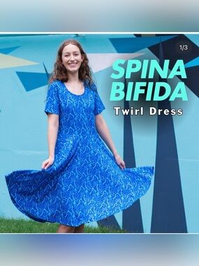 NEW Women’s Small Svaha USA Twirl Dress, 👗 Spina Bifida Awareness
